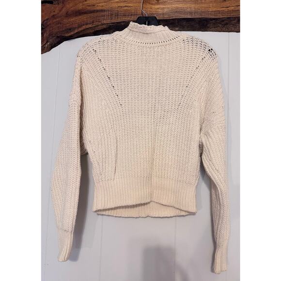 Vintage Isabel Marant Geometric Cream Wool Blend Crop Sweater Size 34/US 2 - Picture 4 of 16
